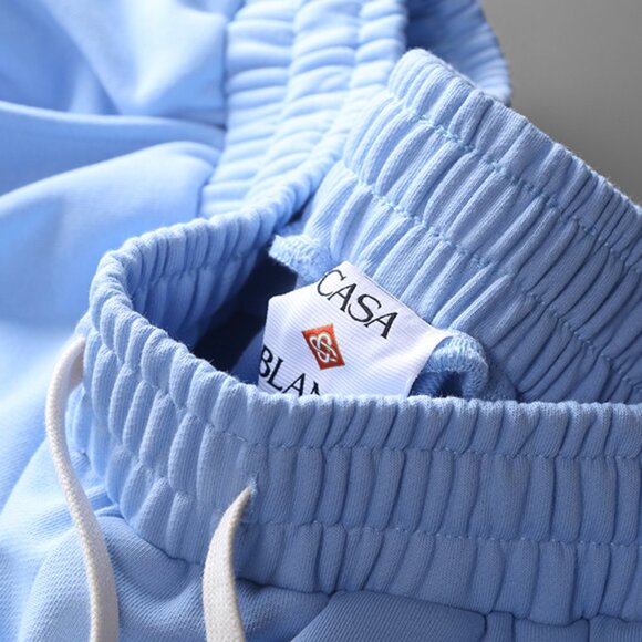 Casablanca Blue Graphic-Print Drawstring Athletic Shorts - Picture 7 of 8